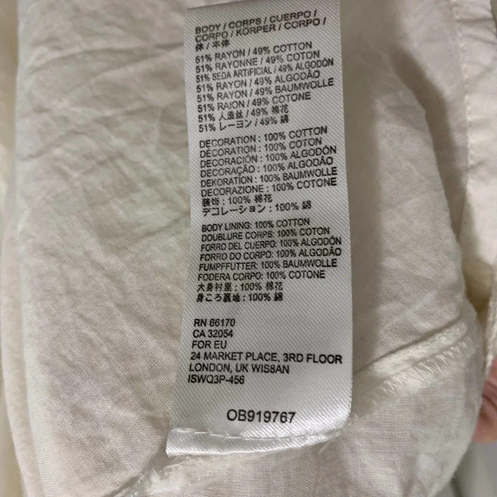 Urban Outfitters Victoria Midi Dress Ivory Size Small - Picture 10 of 13